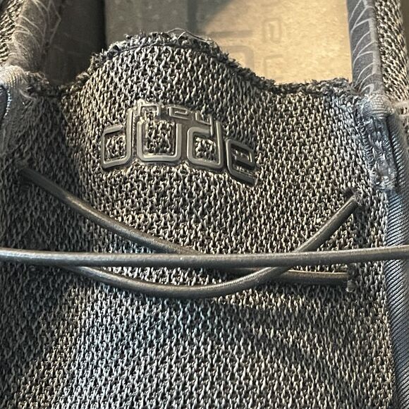 Hey Dude Wally Sox Shoes Men's Sz 13 Micro Total Black Loafer Slip On - Picture 6 of 9